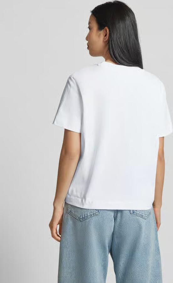 Selected boxy fit T-shirt van katoen- en viscosemix model 'ESSENTIAL' - Foto 5