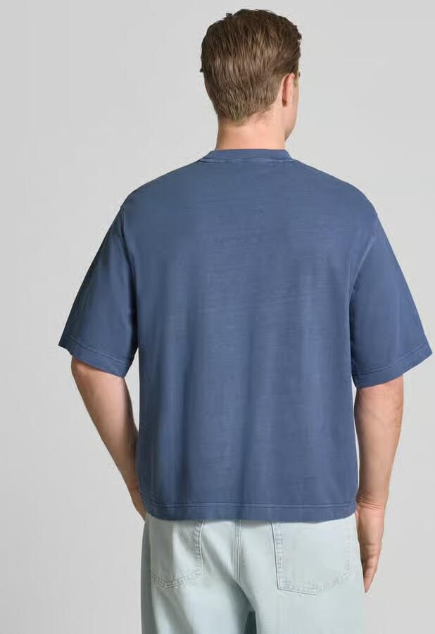 SELECTED MEN Heren Polo's & T-shirts Slhboxycory Ss O-neck Tee Blauw - Foto 6