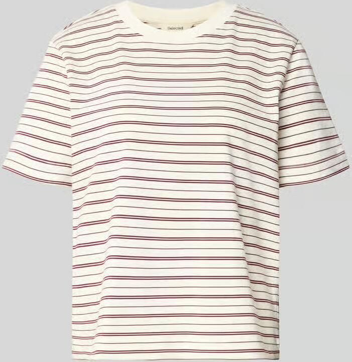 Selected Boxy fit T-shirt van pure Katoen Model 'ESSENTIAL'