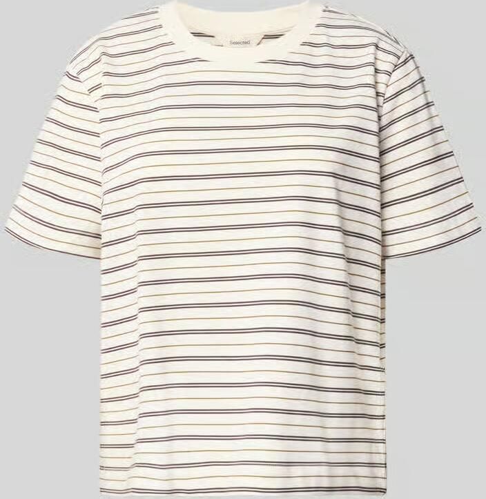 Selected Boxy fit T-shirt van pure Katoen Model 'ESSENTIAL' - Foto 4