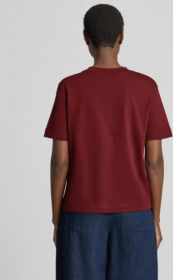 SELECTED WOMEN Dames Tops & T-shirts Slfessential Ss Boxy Tee Bordeaux - Foto 8