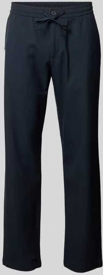 Selected broek met rechte pijpen met viscose model 'ROBERT'