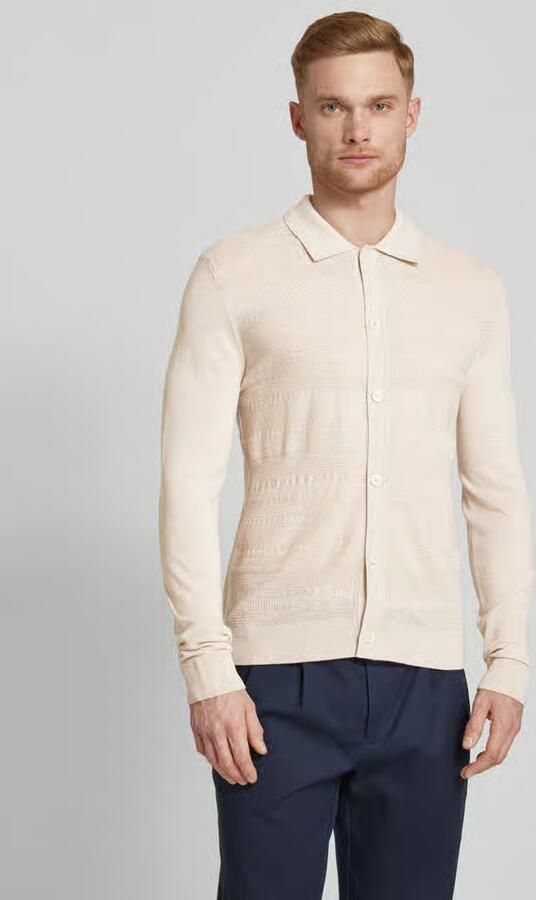 Selected Homme Cardigan met platte kraag model 'TRAY' - Foto 2