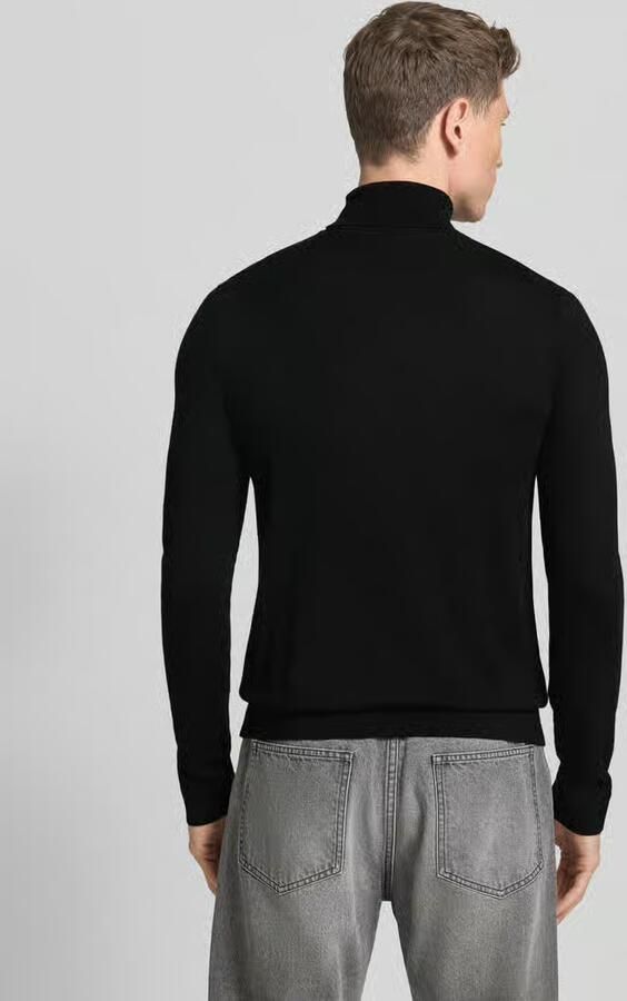 SELECTED MEN Heren Truien & Vesten Slhtray Ls Knit Merino Roll Neck Zwart - Foto 7