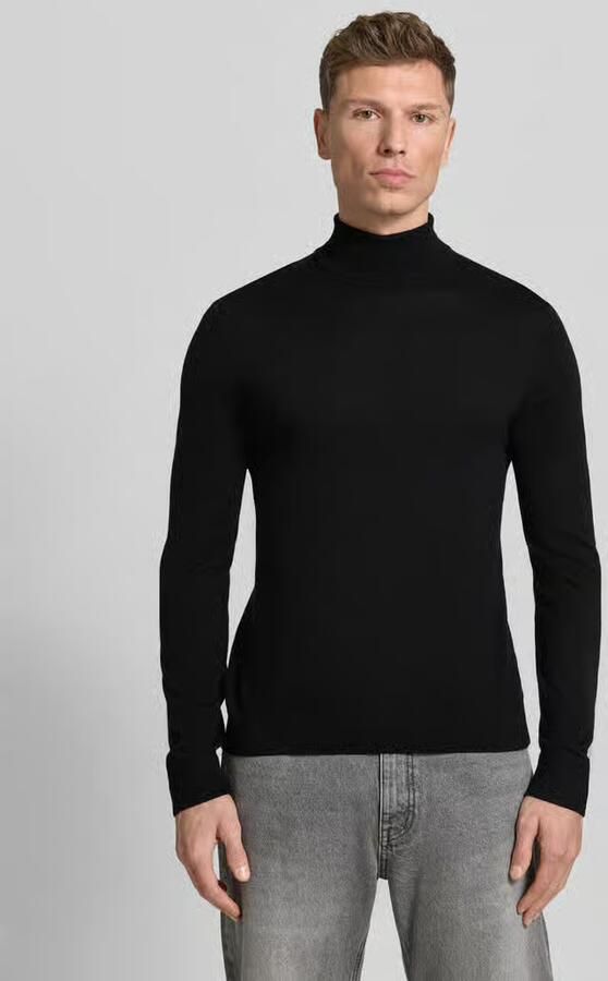 SELECTED MEN Heren Truien & Vesten Slhtray Ls Knit Merino Roll Neck Zwart - Foto 8