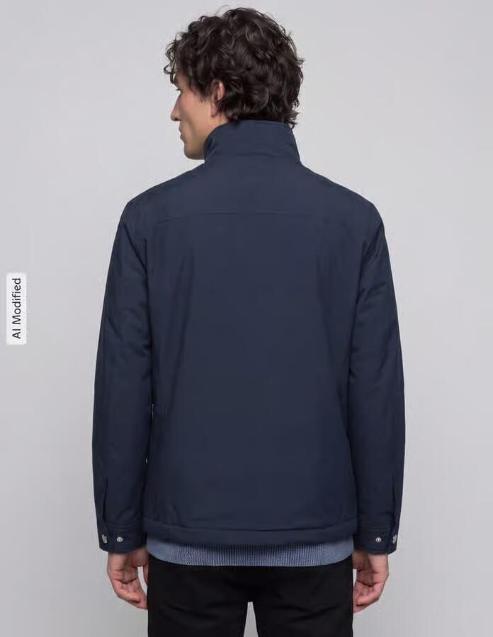 Selected Functioneel jack met hoge opstaande kraag model 'MATTIS' - Foto 2