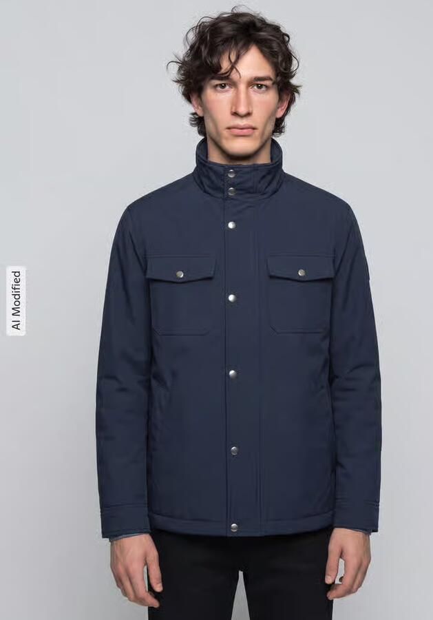 Selected Functioneel jack met hoge opstaande kraag model 'MATTIS' - Foto 3