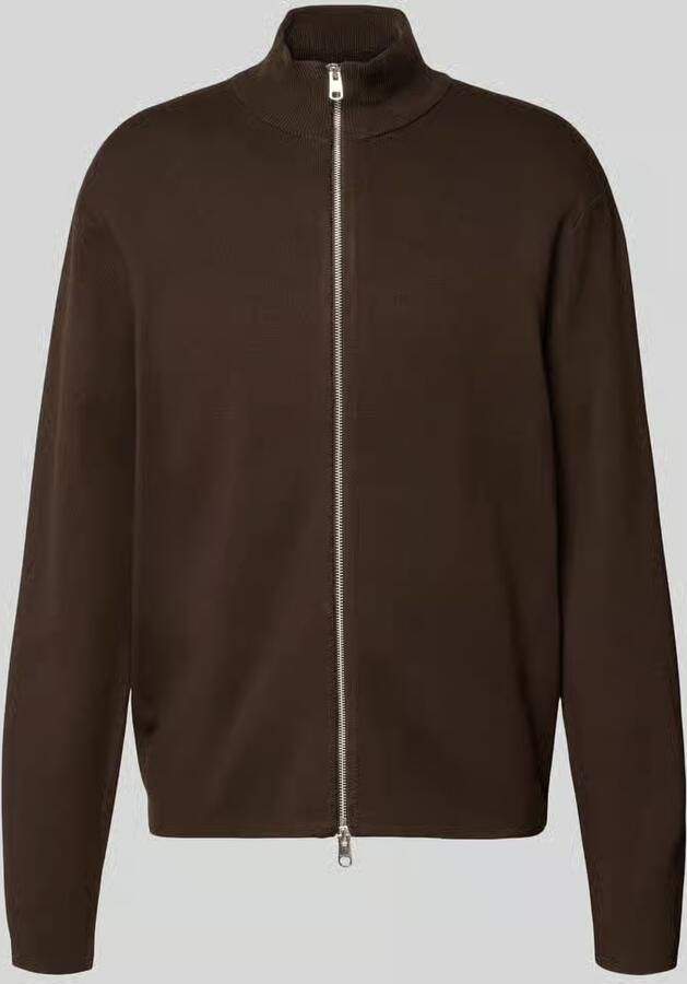 Selected Regular fit gebreid jack van viscosemix model 'TELLER'