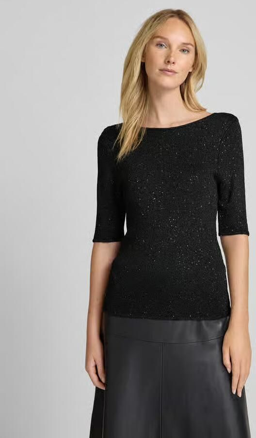 Selected Femme Gebreid shirt met pailletten model 'JOSIE' - Foto 4