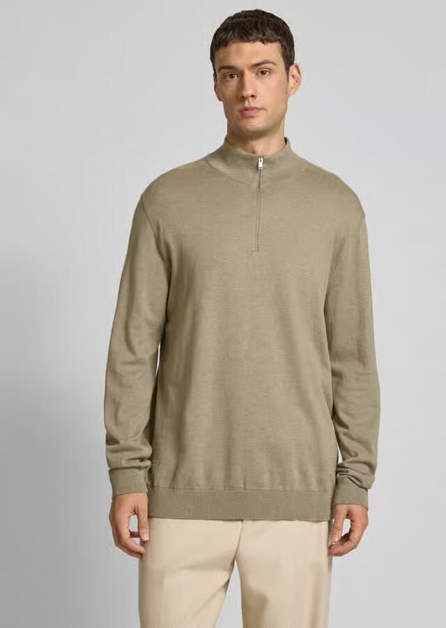 SELECTED HOMME Heren Truien & Vesten Slhberg Half Zip Cardigan Noos Groen - Foto 6