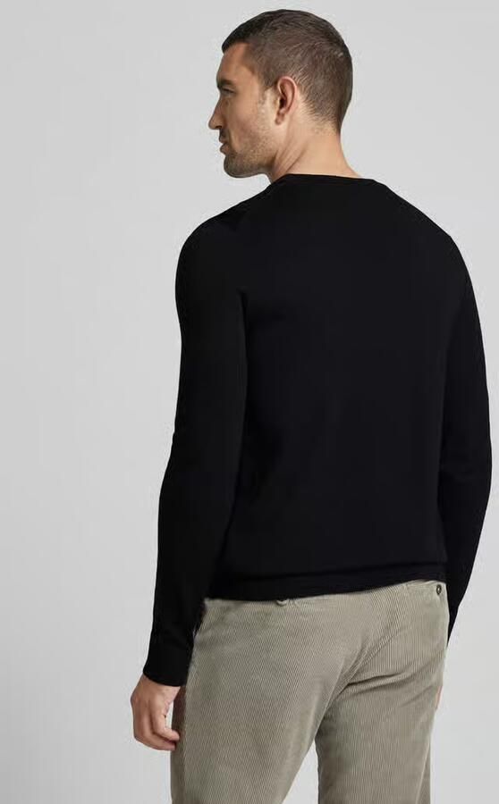Selected Homme Gebreide pullover van merinowol met ribboorden model 'TRAY'