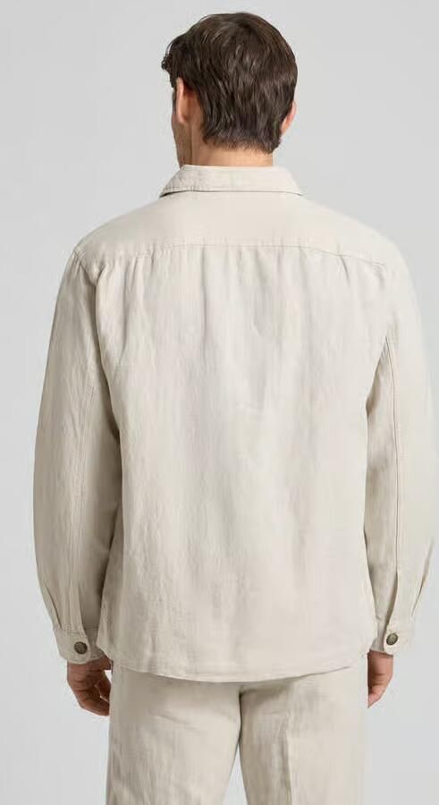 Selected Homme Regular fit linnen overhemdjack met kentkraag model 'LEROY SUN' - Foto 13