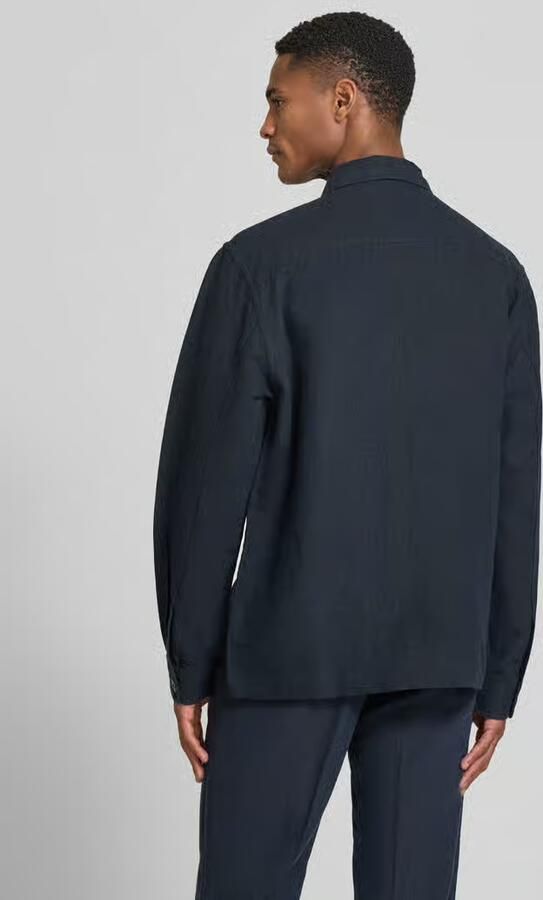 Selected Homme Regular fit linnen overhemdjack met kentkraag model 'LEROY SUN' - Foto 4