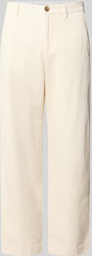Selected High waist corduroy broek met bandplooi model 'Luke'