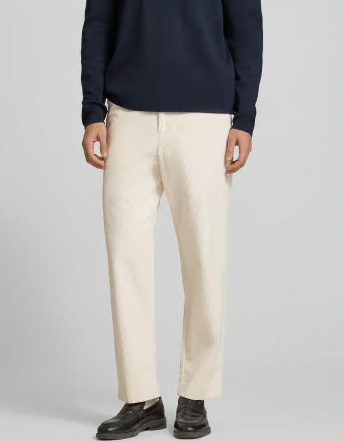Selected High waist corduroy broek met bandplooi model 'Luke' - Foto 3