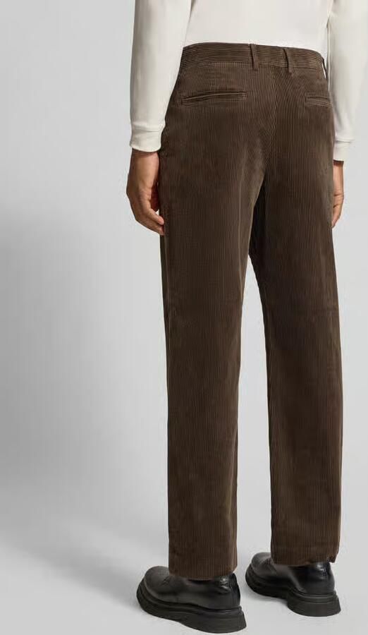 Selected High waist corduroy broek met bandplooi model 'Luke' - Foto 3