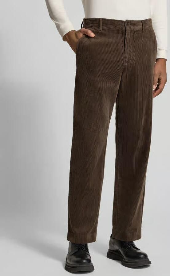 Selected High waist corduroy broek met bandplooi model 'Luke' - Foto 2