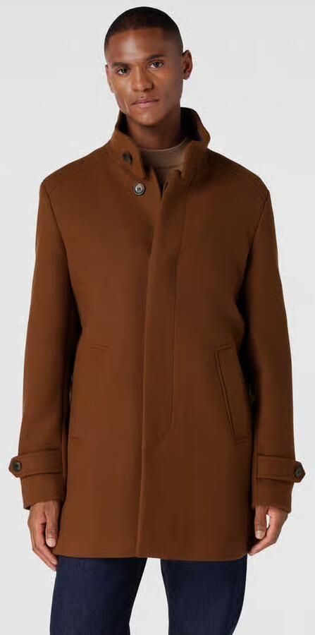 Selected Homme Lange jas met opstaande kraag model 'REUBEN' - Foto 3