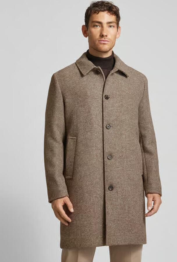 Selected Homme Lange wollen jas met platte kraag model 'ARCHIVE' - Foto 10
