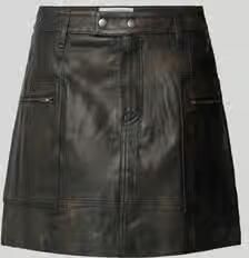 Selected Femme Leren rok met ritszakken model 'NANA' - Foto 2