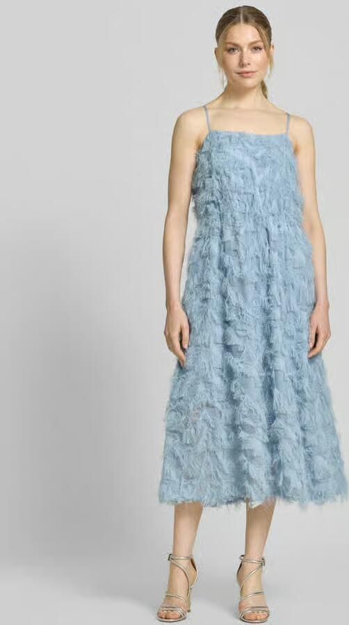 SELECTED WOMEN Dames Jurken Slfmyline Regular Midi Strap Dress Lichtblauw - Foto 6
