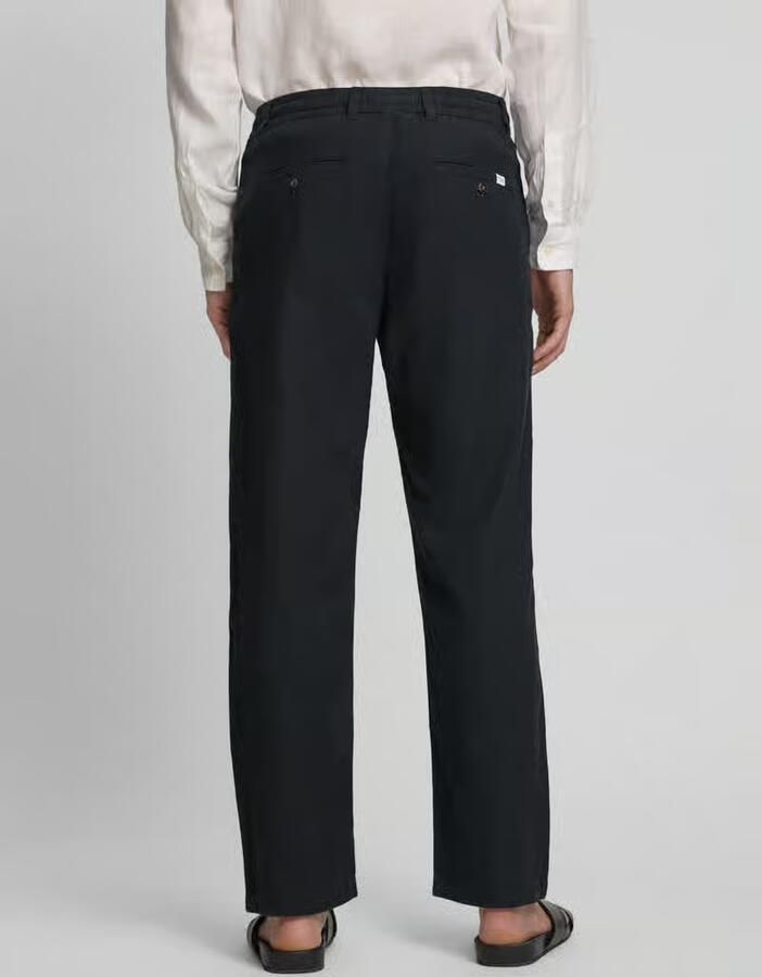 Selected Homme loose fit broek van mix van katoen en linnen model 'BRODY' - Foto 2