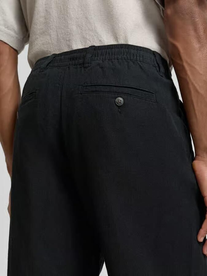 Selected Homme loose fit broek van mix van katoen en linnen model 'BRODY' - Foto 2