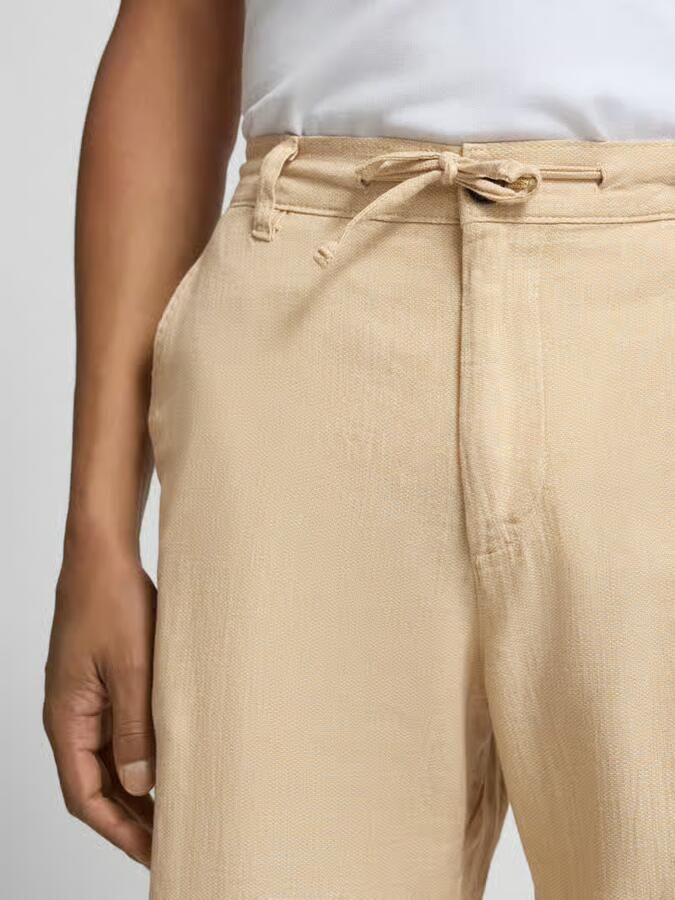 Selected Homme loose fit broek van mix van katoen en linnen model 'BRODY' - Foto 2