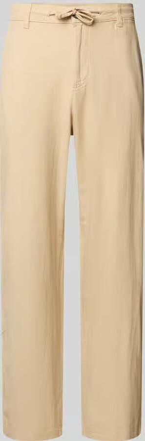 Selected Homme loose fit broek van mix van katoen en linnen model 'BRODY' - Foto 4
