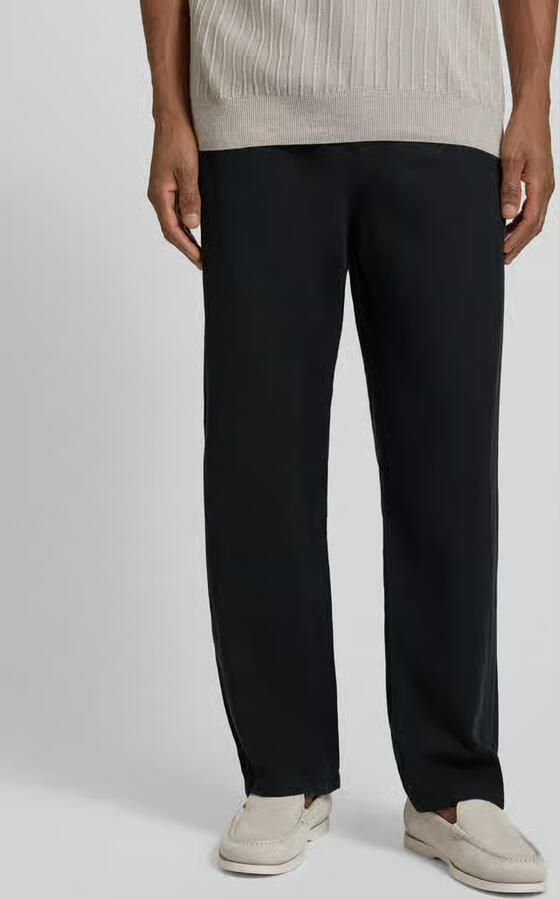 Selected Homme loose fit broek van mix van katoen en linnen model 'BRODY' - Foto 4