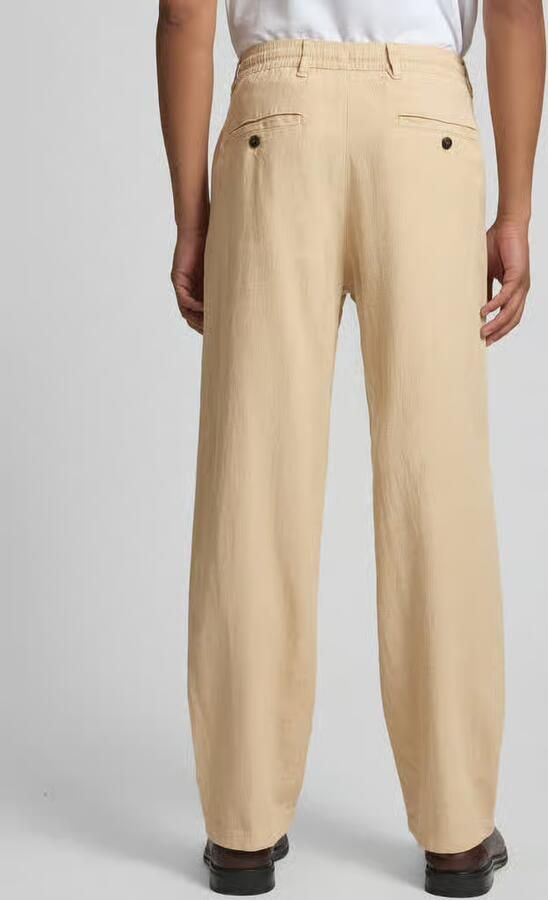 Selected Homme loose fit broek van mix van katoen en linnen model 'BRODY' - Foto 4