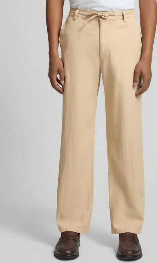 Selected Homme loose fit broek van mix van katoen en linnen model 'BRODY' - Foto 5