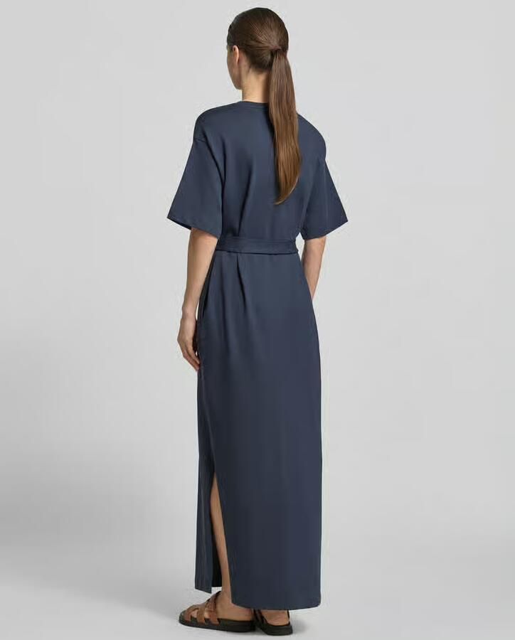 Selected loose fit maxi-jurk van puur katoen model ' ESSENTIAL' - Foto 3