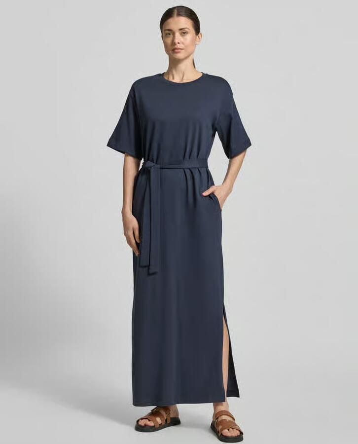 Selected loose fit maxi-jurk van puur katoen model ' ESSENTIAL' - Foto 4