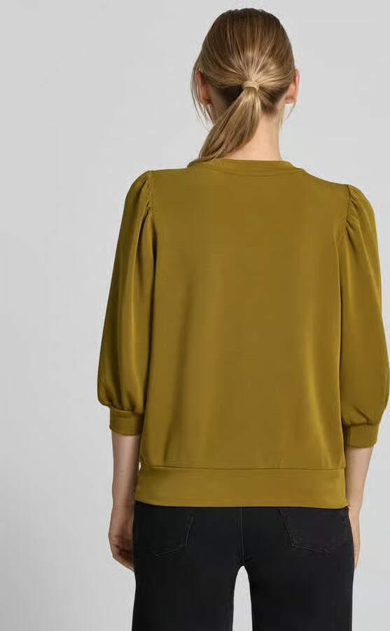 Selected Women oversized sweater met plooien groen - Foto 6