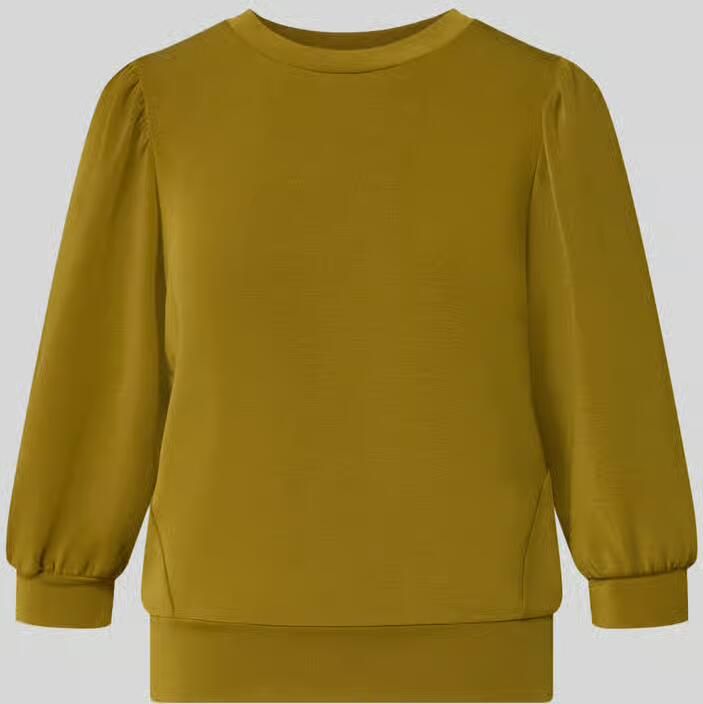 Selected Women oversized sweater met plooien groen - Foto 6