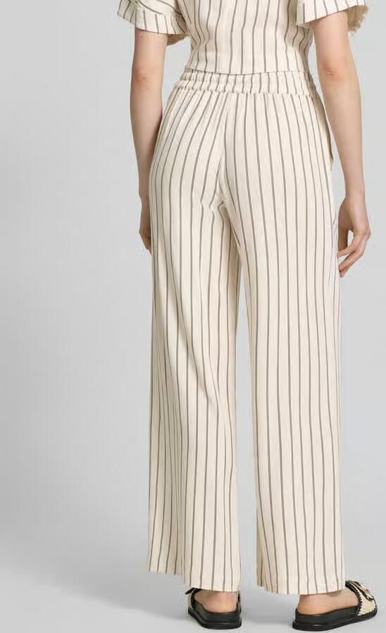 Selected loose fit wijdte broek van mix van viscose en linnen model 'VIVA-GULIA' - Foto 2