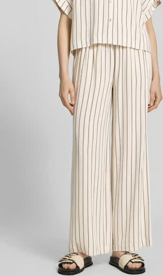 Selected loose fit wijdte broek van mix van viscose en linnen model 'VIVA-GULIA' - Foto 3