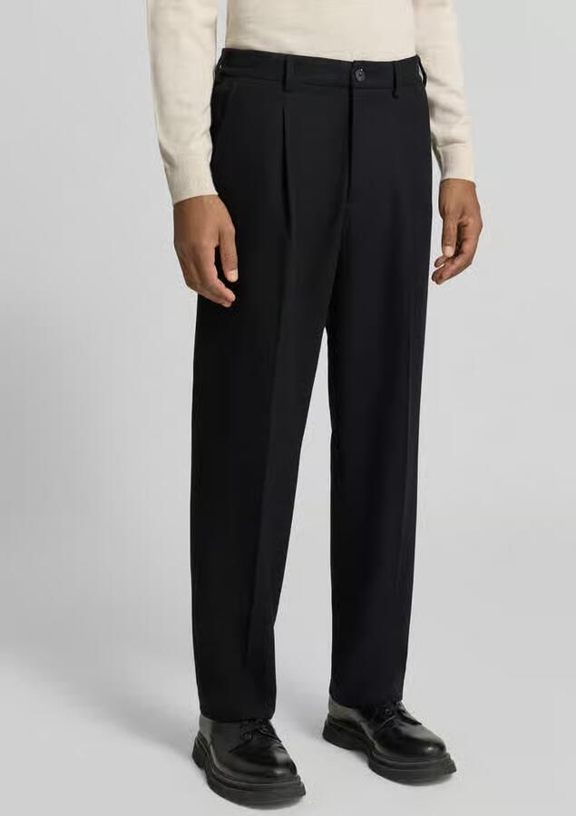 Selected Loose fit wijdte broek van wolmix model 'FINN' - Foto 3