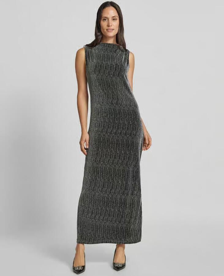 Selected Maxi-jurk met boothals model 'ANITA' - Foto 3