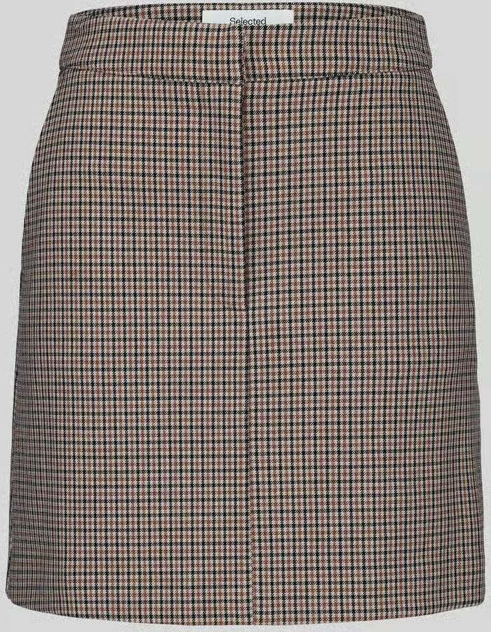 SELECTED WOMEN Dames Rokken Slwelara Mw Mini Skirt Bruin