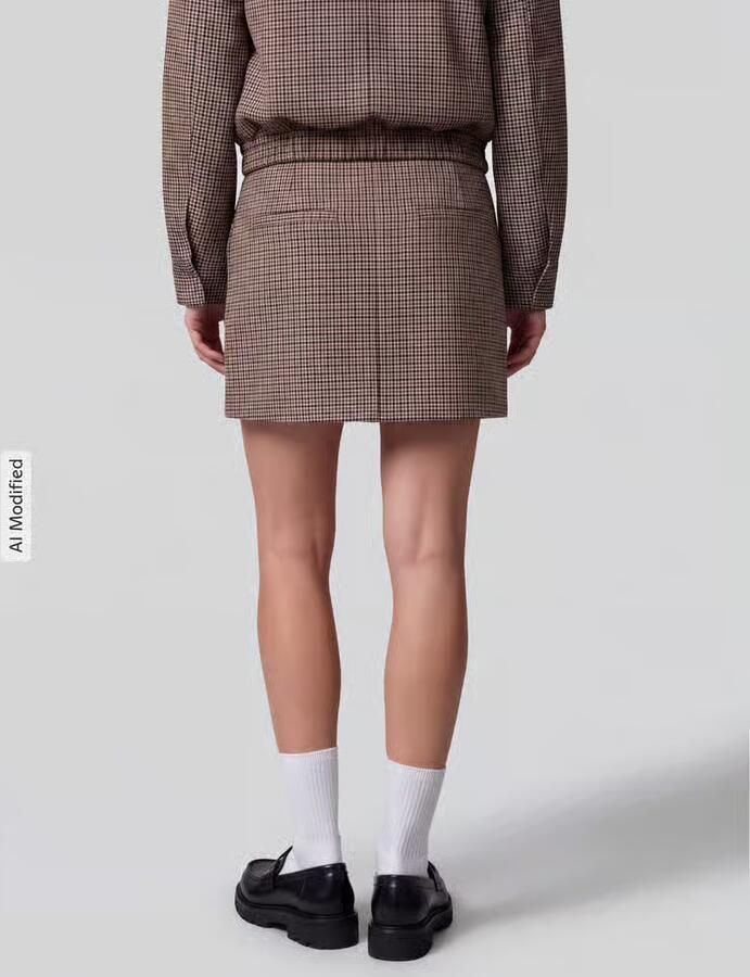 SELECTED WOMEN Dames Rokken Slwelara Mw Mini Skirt Bruin - Foto 6