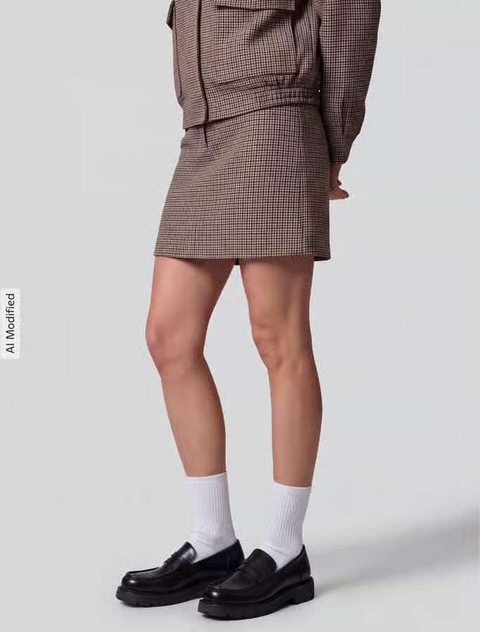 SELECTED WOMEN Dames Rokken Slwelara Mw Mini Skirt Bruin - Foto 7