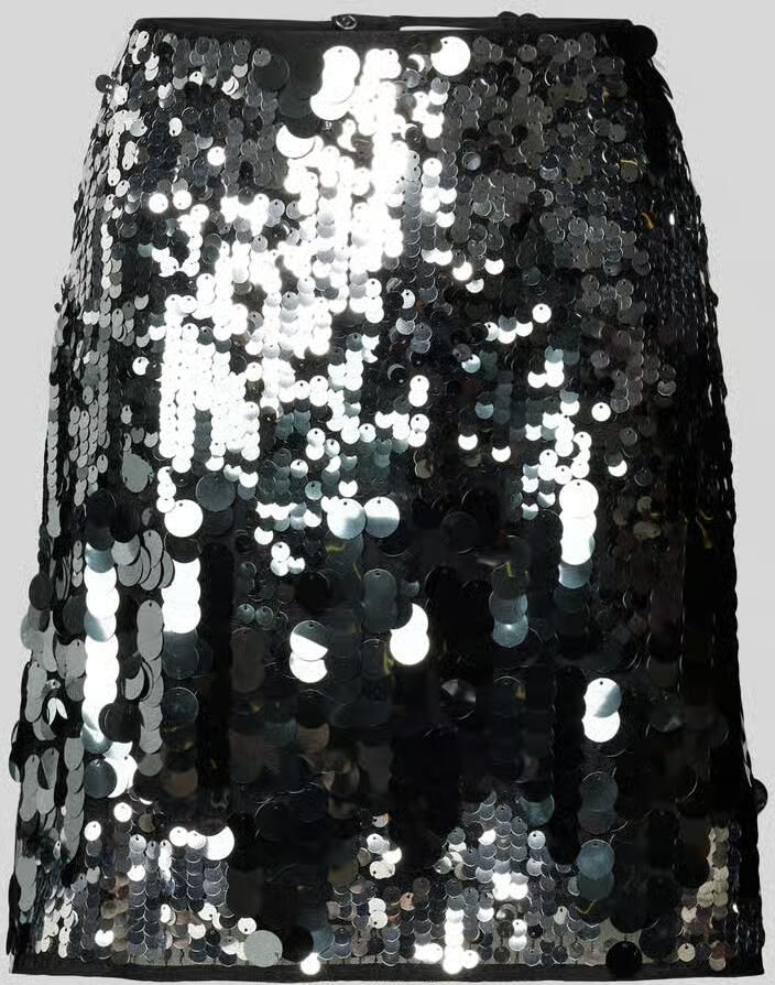 Selected Femme Sequin Mini Rok voor Glamoureuze Avonden Gray Dames - Foto 7