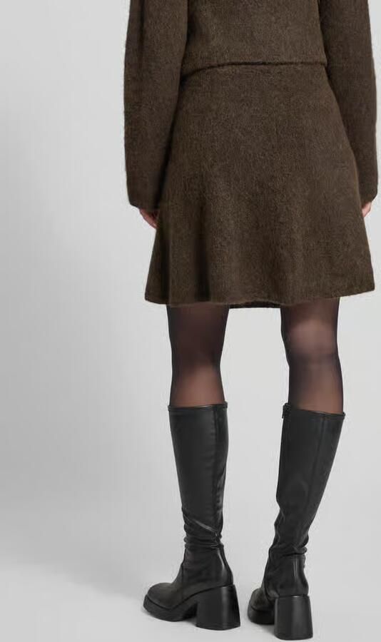 SELECTED WOMEN Dames Rokken Slflulu Brushed Hw Knit Skirt Bruin - Foto 7
