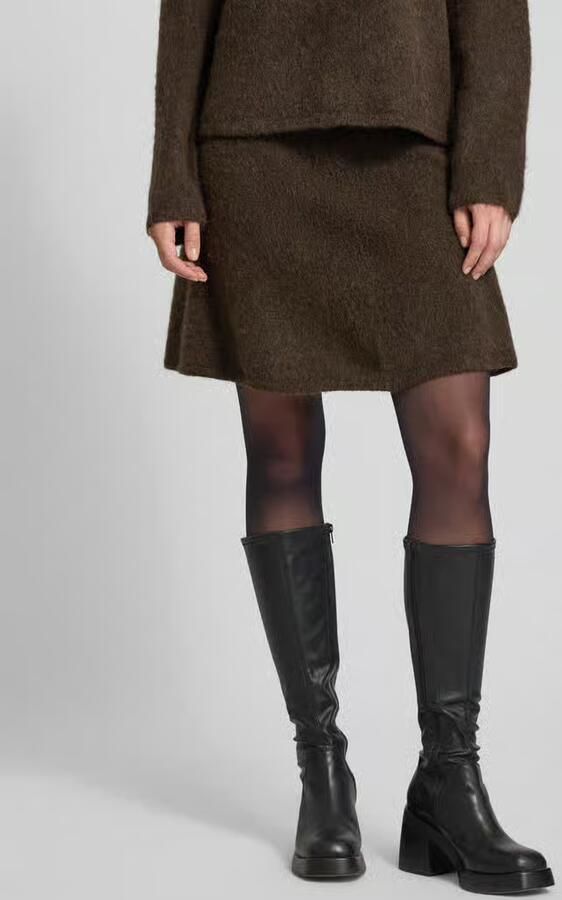 SELECTED WOMEN Dames Rokken Slflulu Brushed Hw Knit Skirt Bruin - Foto 6