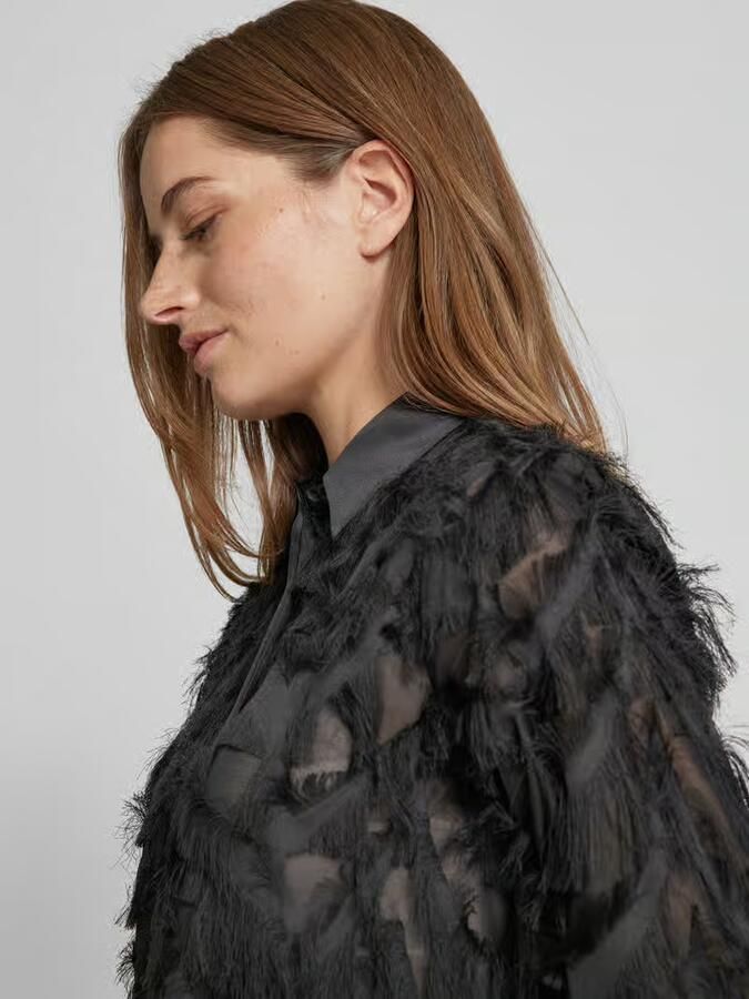 Selected Femme Regular fit overhemdblouse in semi-transparante look model 'MYLINE' - Foto 8