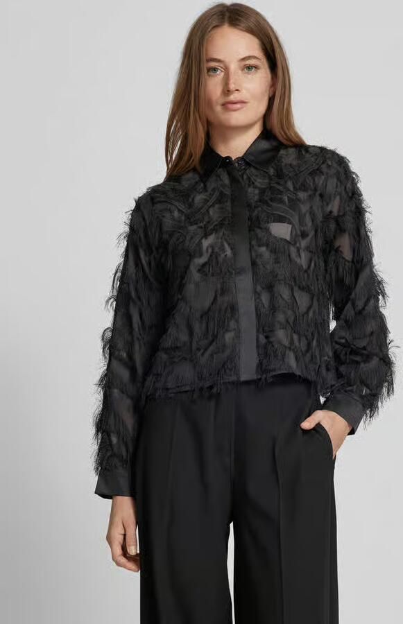 Selected Femme Regular fit overhemdblouse in semi-transparante look model 'MYLINE' - Foto 10