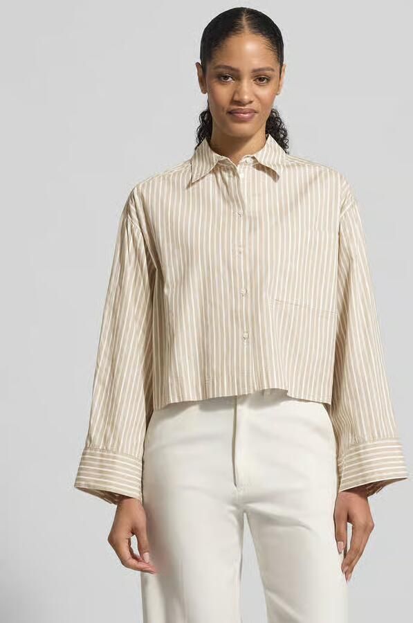 Selected Oversized overhemdblouse van pure biologische katoen model 'Astha' - Foto 5