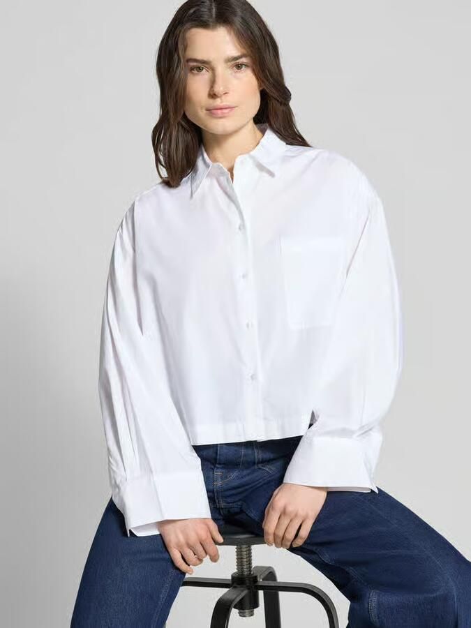 Selected Oversized overhemdblouse van puur biologisch katoen model 'Astha' - Foto 8